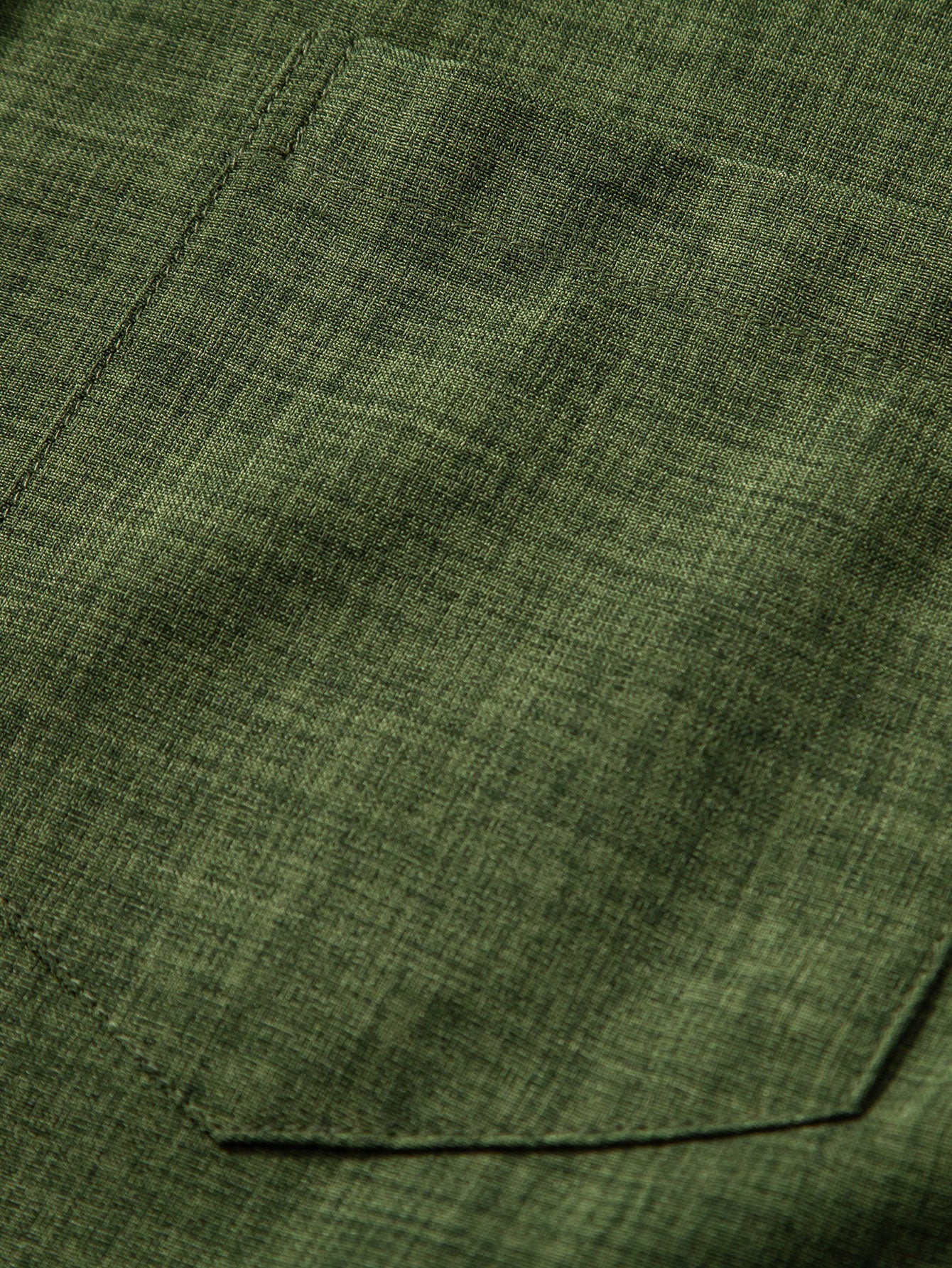 Short Sleeve Stand Collar Shirt & Straight Leg Linen Pants