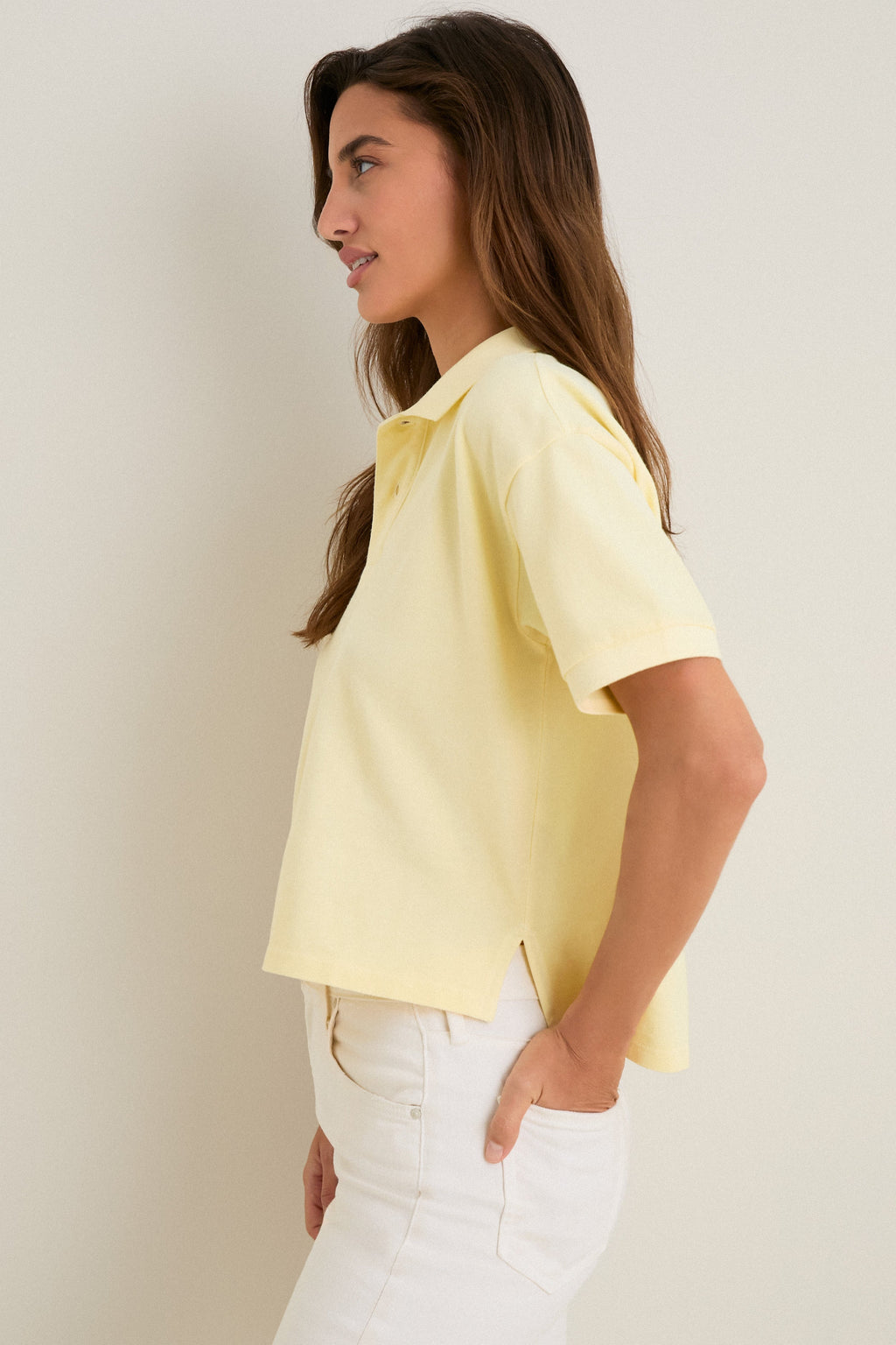 Yellow Pique Holmes Boyfriend Polo