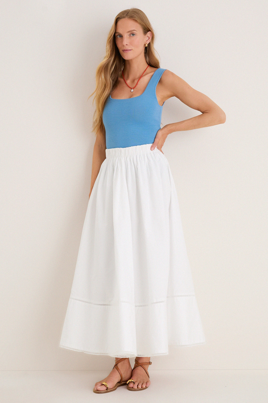 Allure Blue Sara Rib Knit Tank