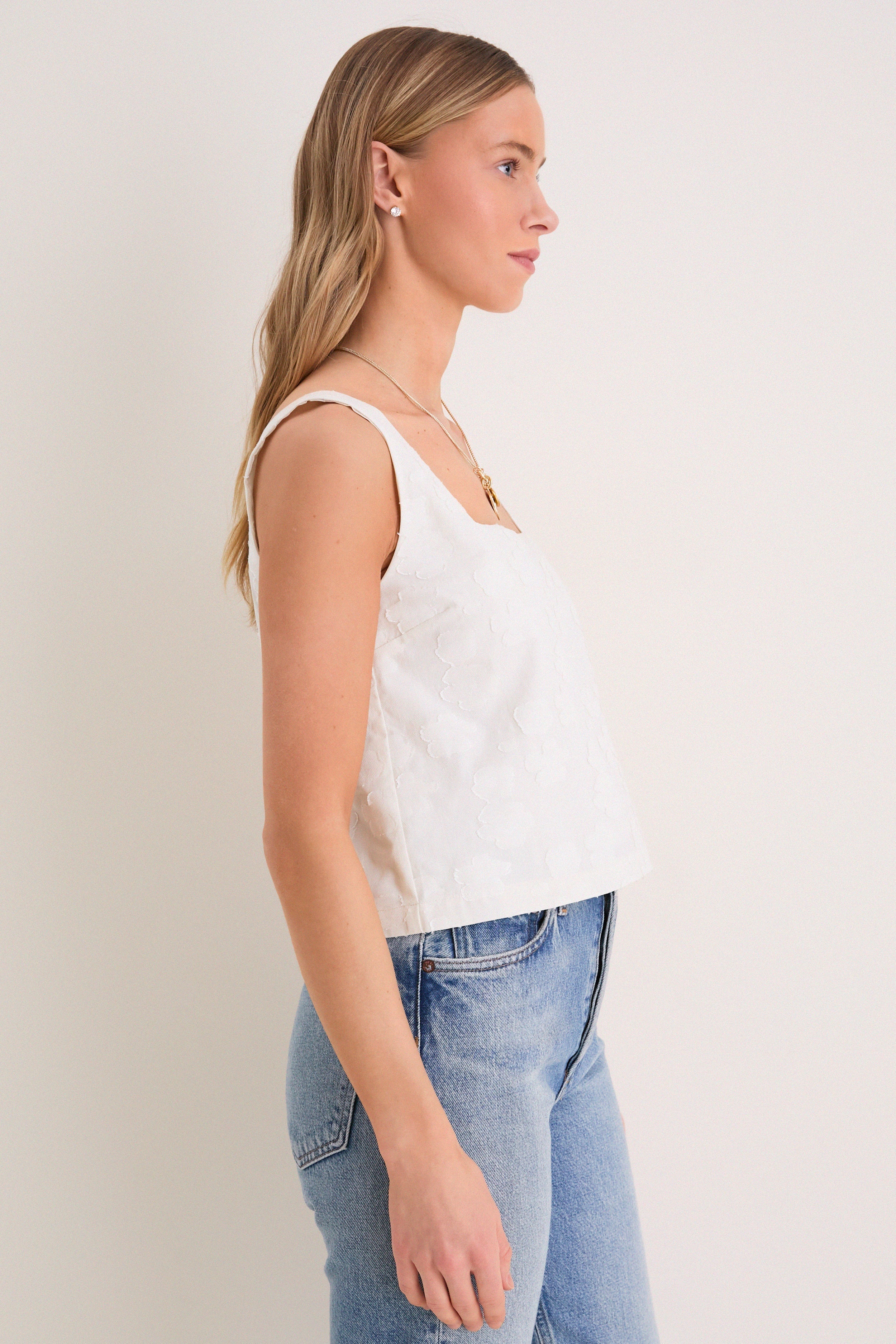 Ivory Jacquard Roma Top 2