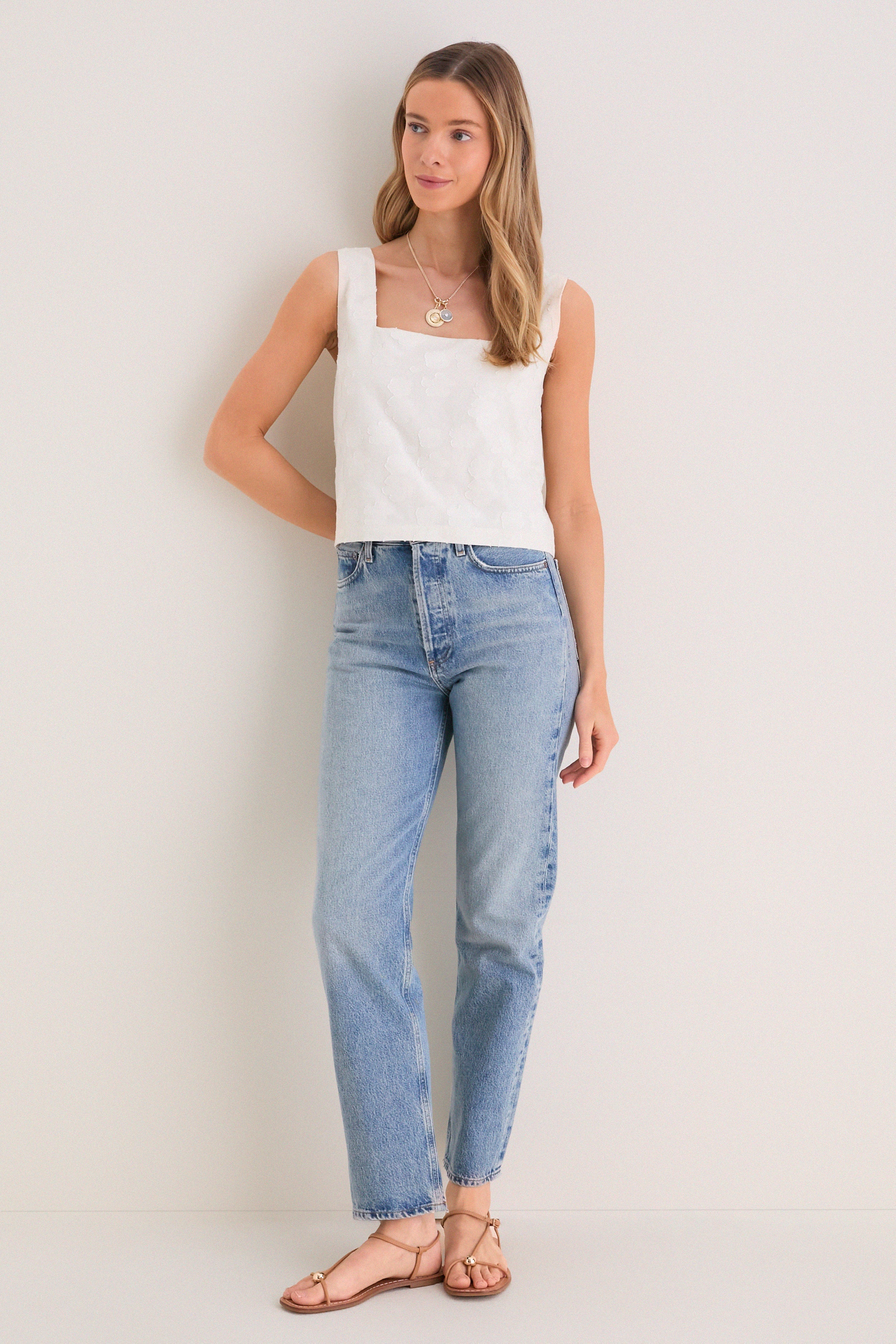 Ivory Jacquard Roma Top 2