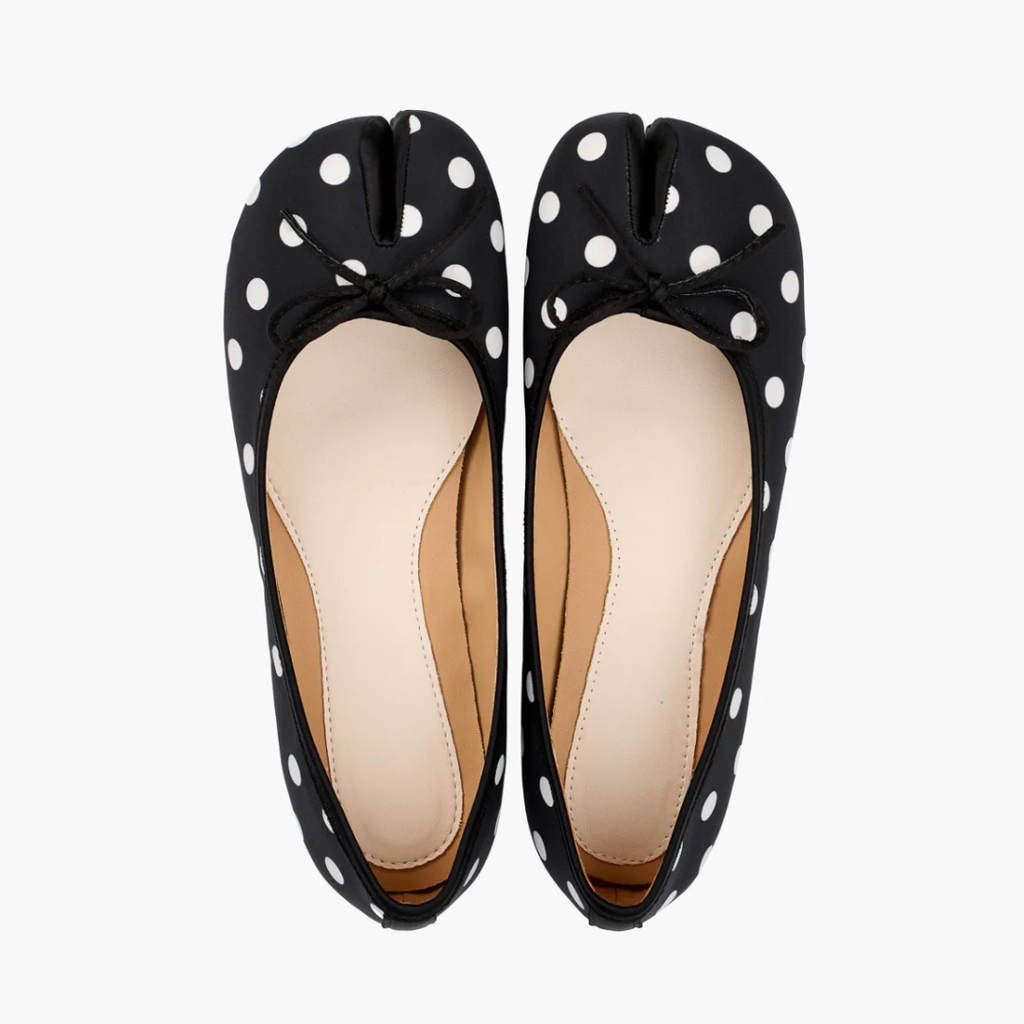 Women Retro Polka Dots Split Toe Tabi