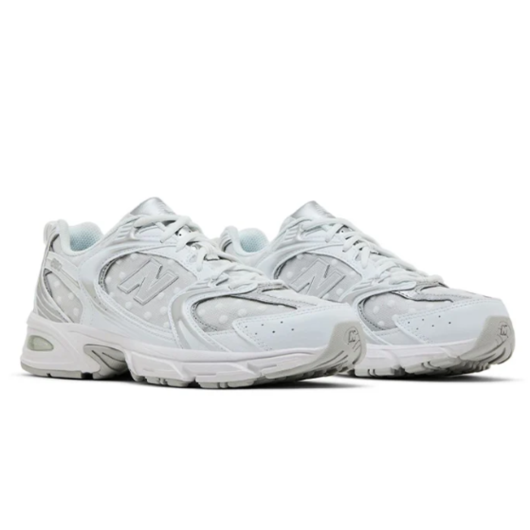 NEW BALANCE 530 White Silver Polka Dots
