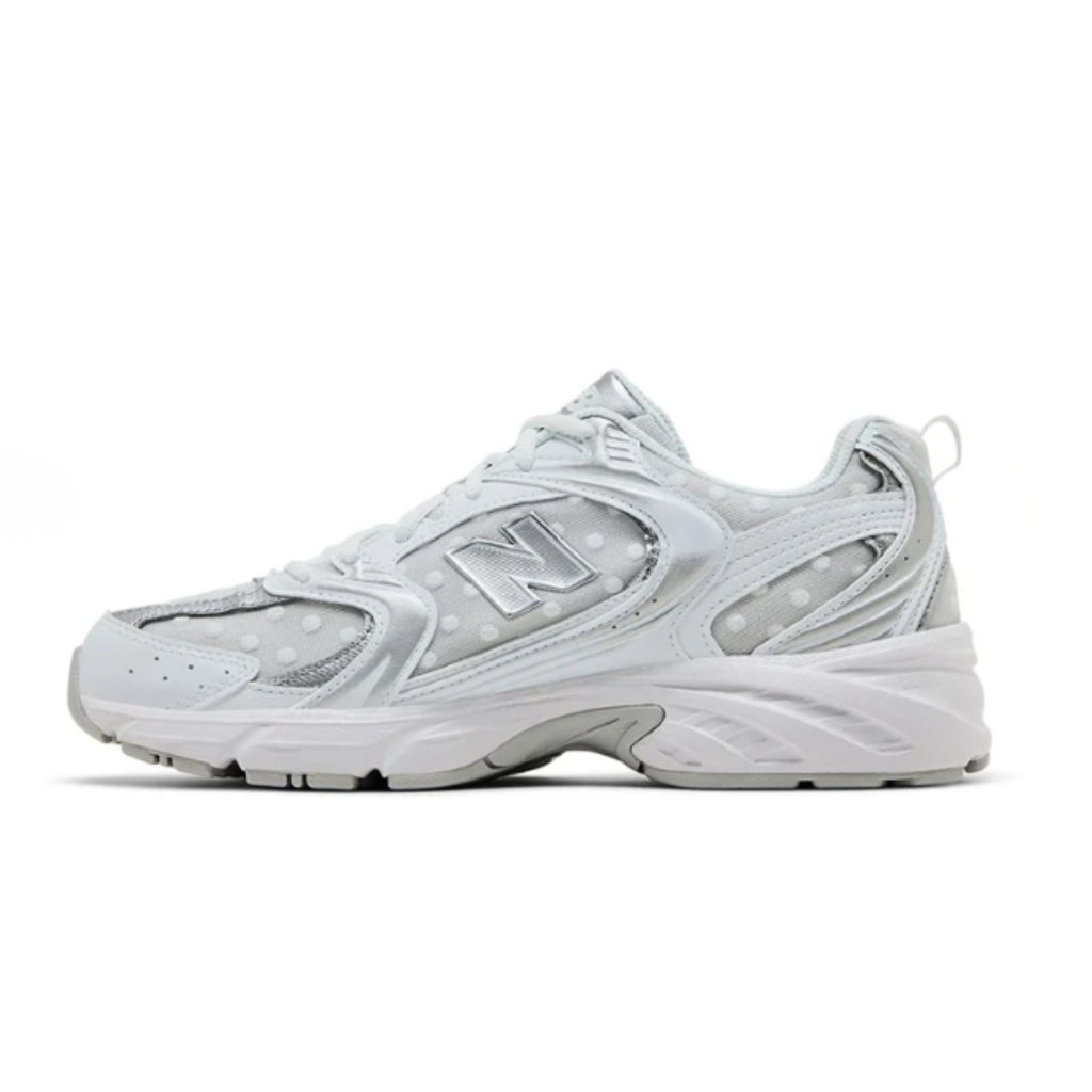 NEW BALANCE 530 White Silver Polka Dots