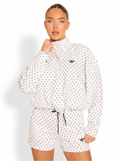 Polka Dot High Neck Zip Up Co-ord Set