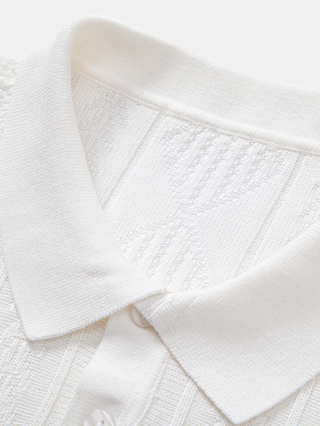 Geometric Jacquard Knitted Polo Shirt & Slim Fit Tapered Trousers