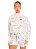 Polka Dot High Neck Zip Up Co-ord Set