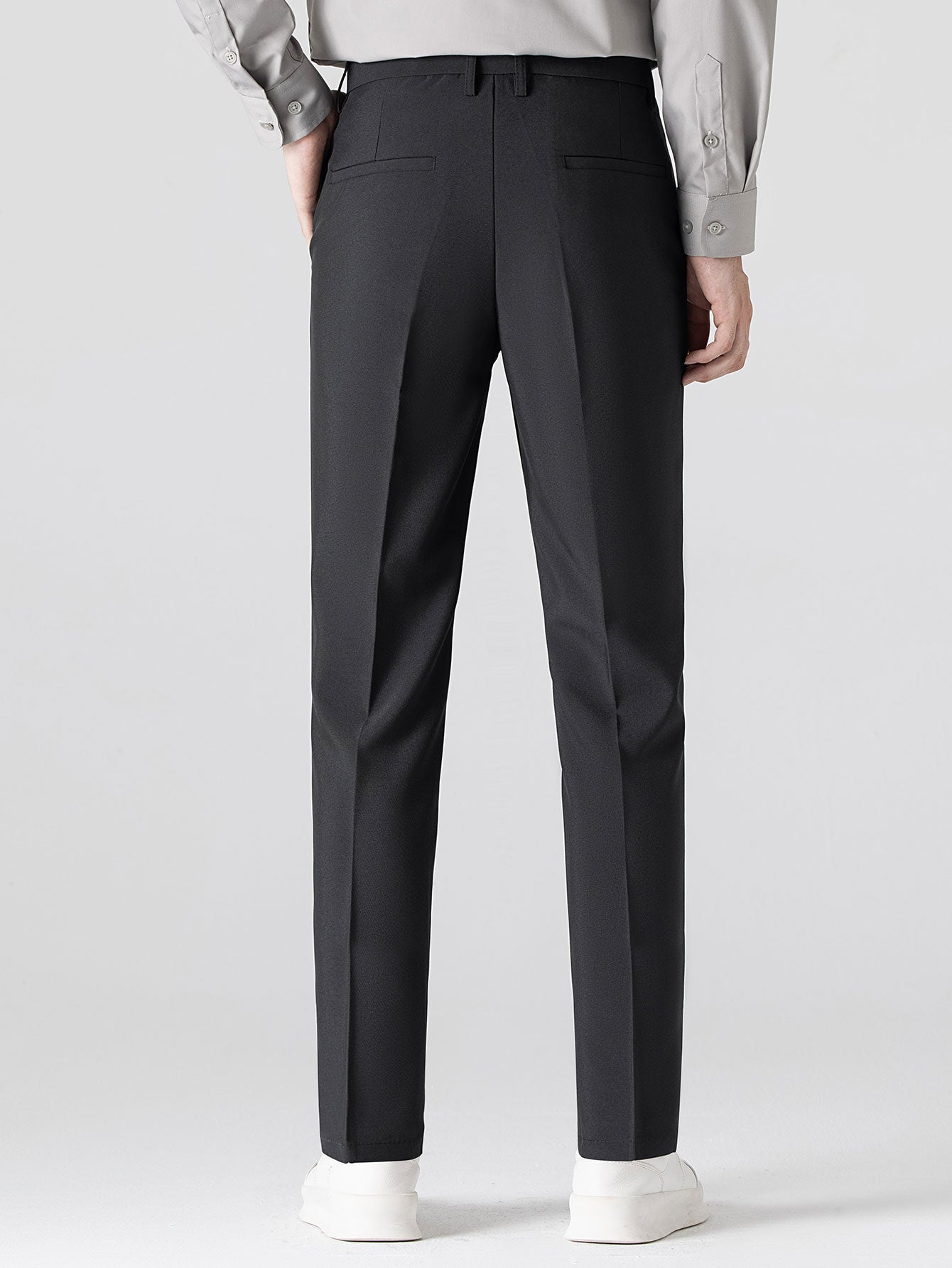 Geometric Jacquard Knitted Polo Shirt & Slim Fit Tapered Trousers