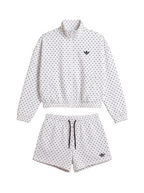 Polka Dot High Neck Zip Up Co-ord Set