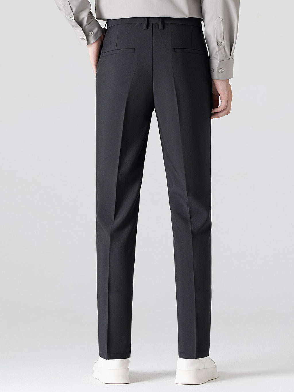 Long Sleeve Stripe Button Up Shirt & Slim Fit Tapered Trousers