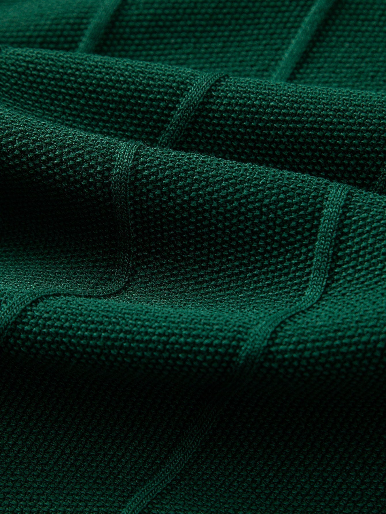 Stripe Jacquard Knit Polo Shirt & Straight Leg Ribbed Pants