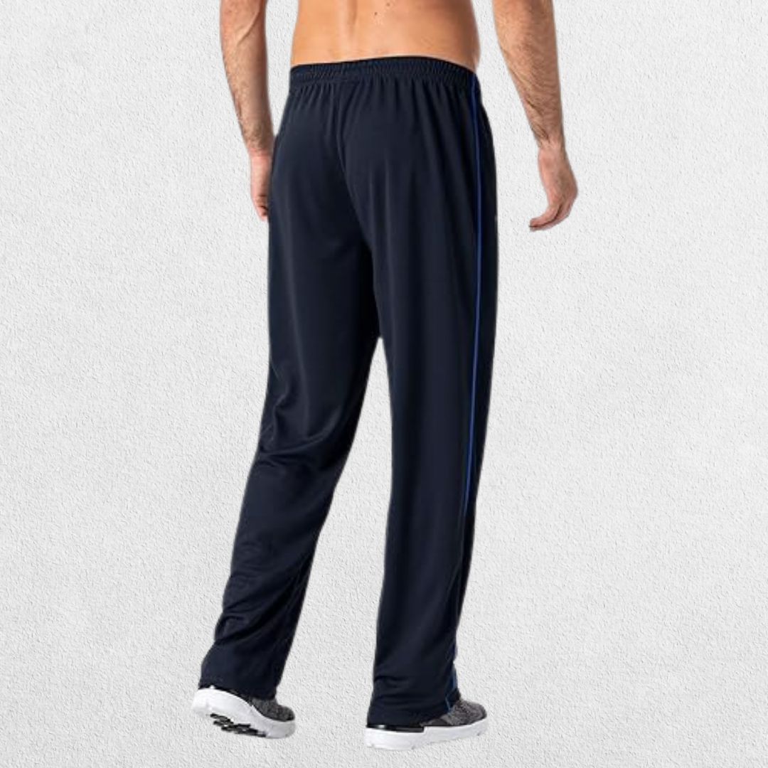 GPW Men's Loose-Fit Mesh Track Pants with Zip Pockets