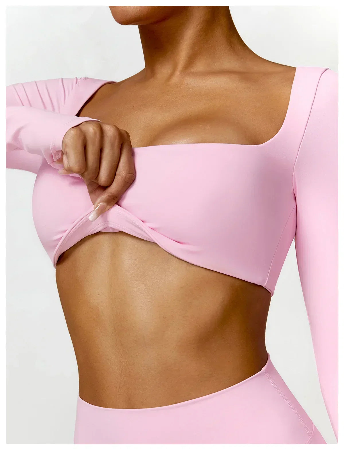 2-Piece Legging & Long Sleeve Set - Women's Yoga Tracksuit