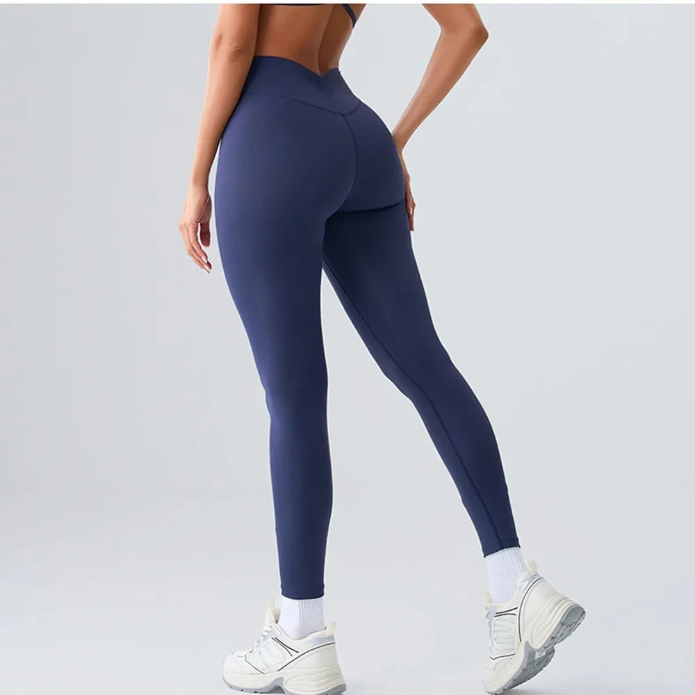 High-Waist Yoga Leggings - Breathable Running & Cycling Tights
