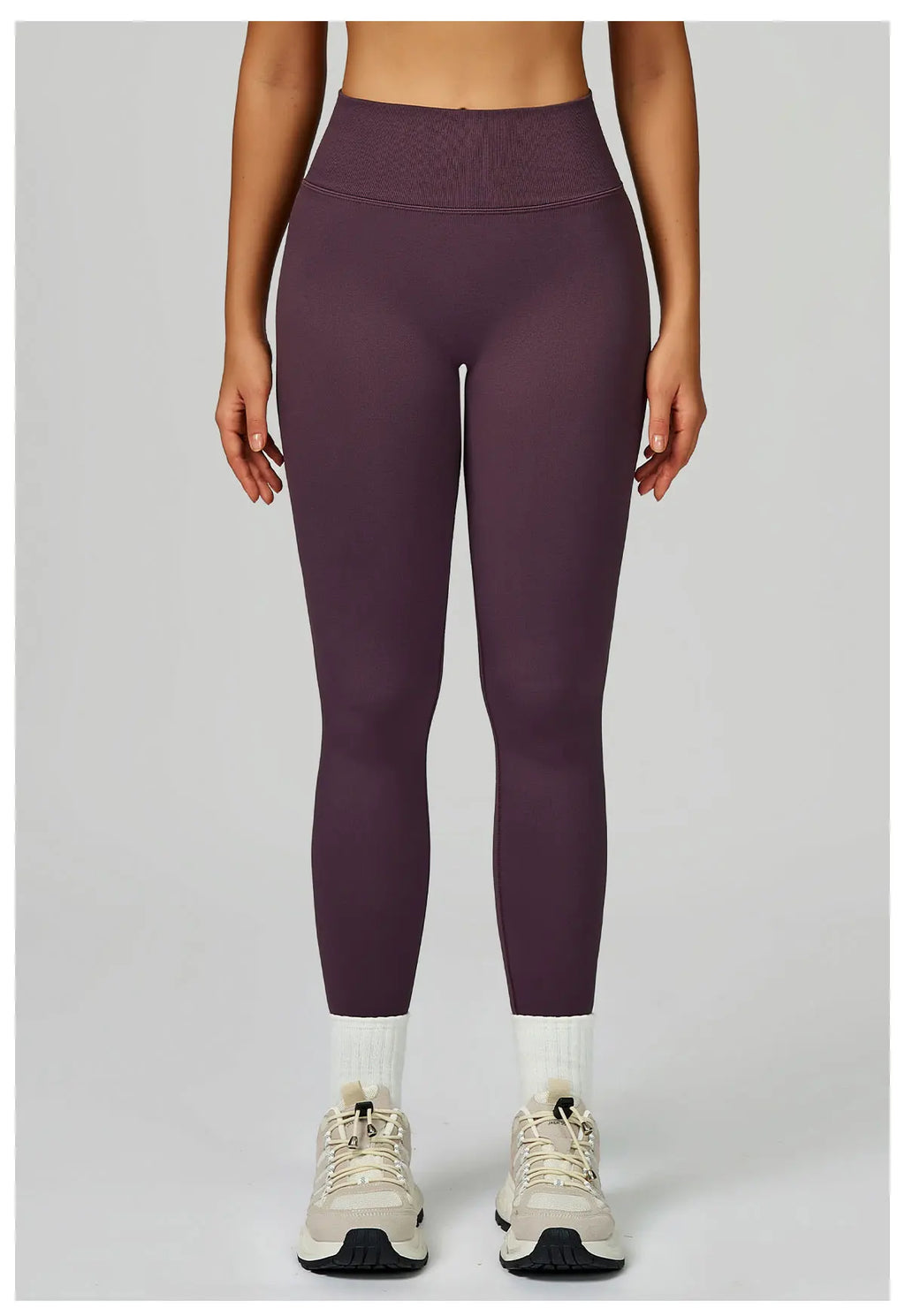 Seamless High-Waist Leggings - Breathable Yoga & Running Tights