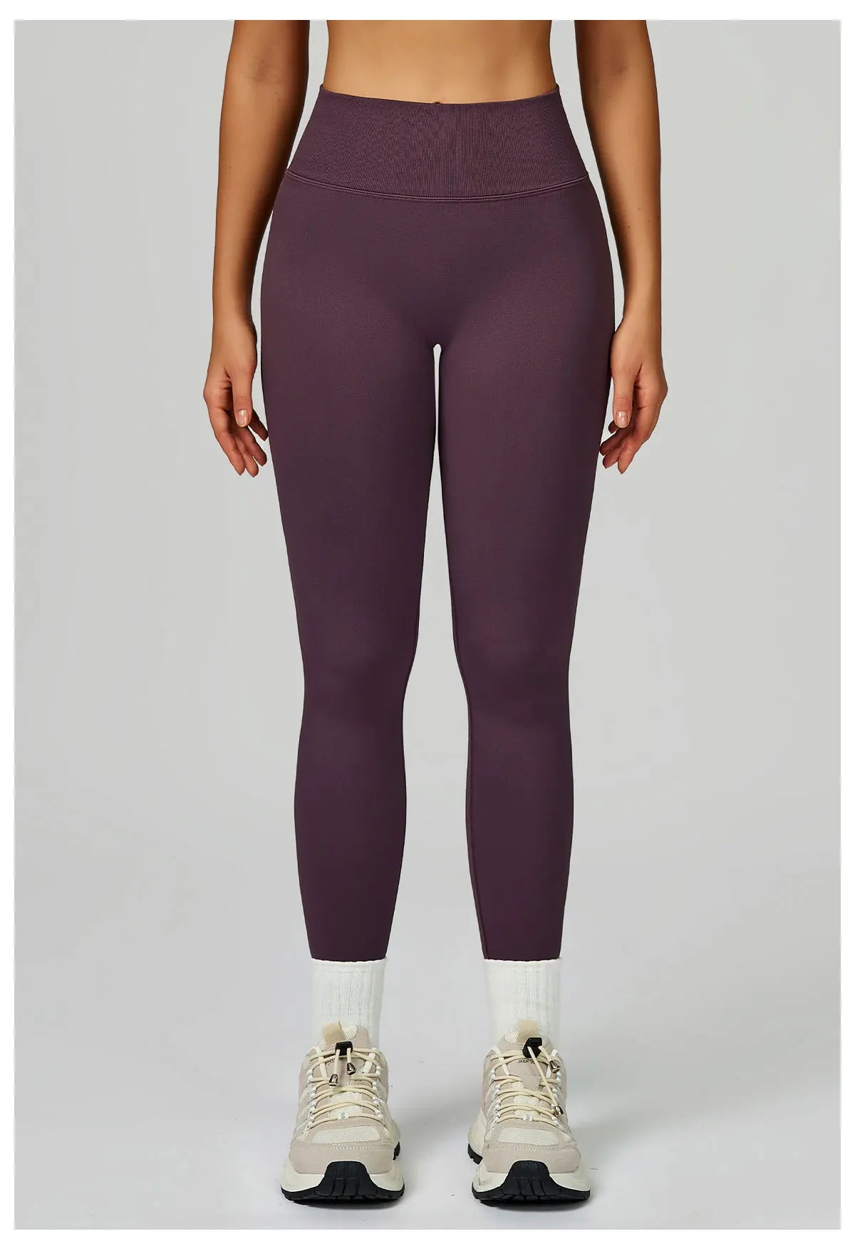 Seamless High-Waist Leggings - Breathable Yoga & Running Tights