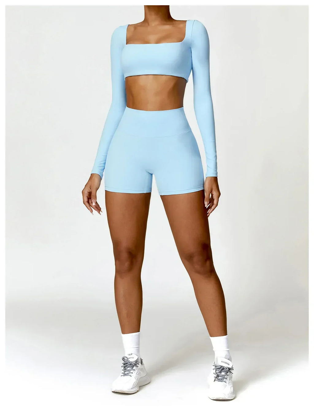 2-Piece Legging & Long Sleeve Set - Women's Yoga Tracksuit
