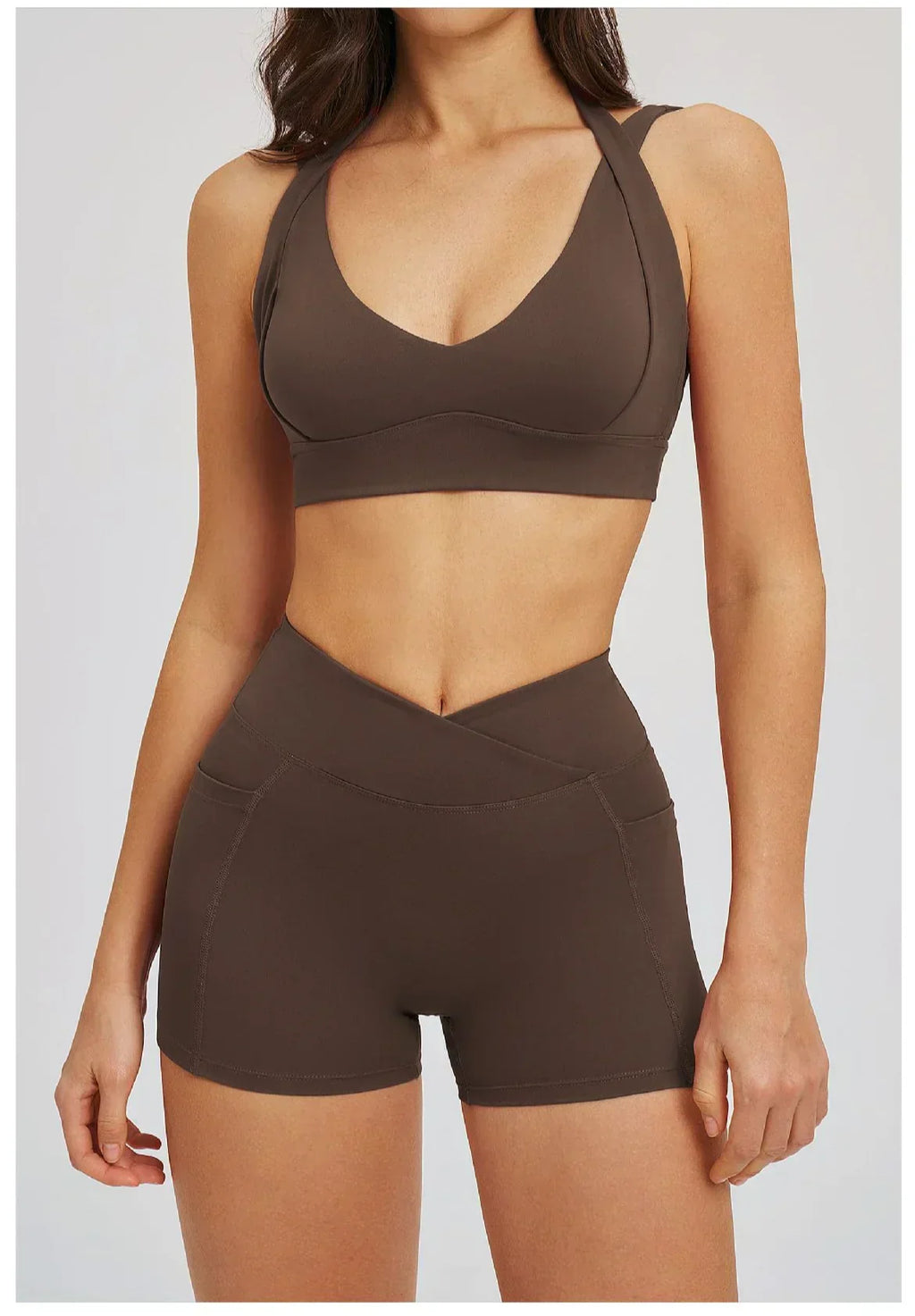 2-Piece Shorts Set - Women's Yoga & Gym Tracksuit