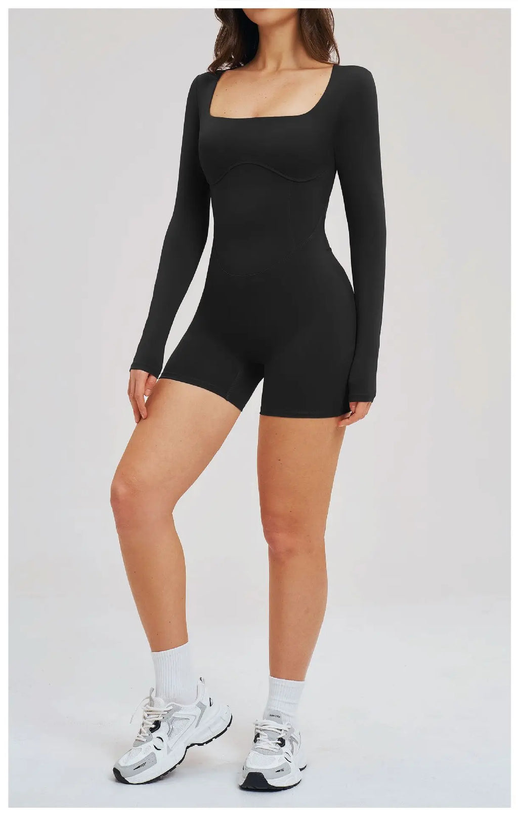 Backless Scrunch Romper - Short-Sleeve Push-Up Bodysuit