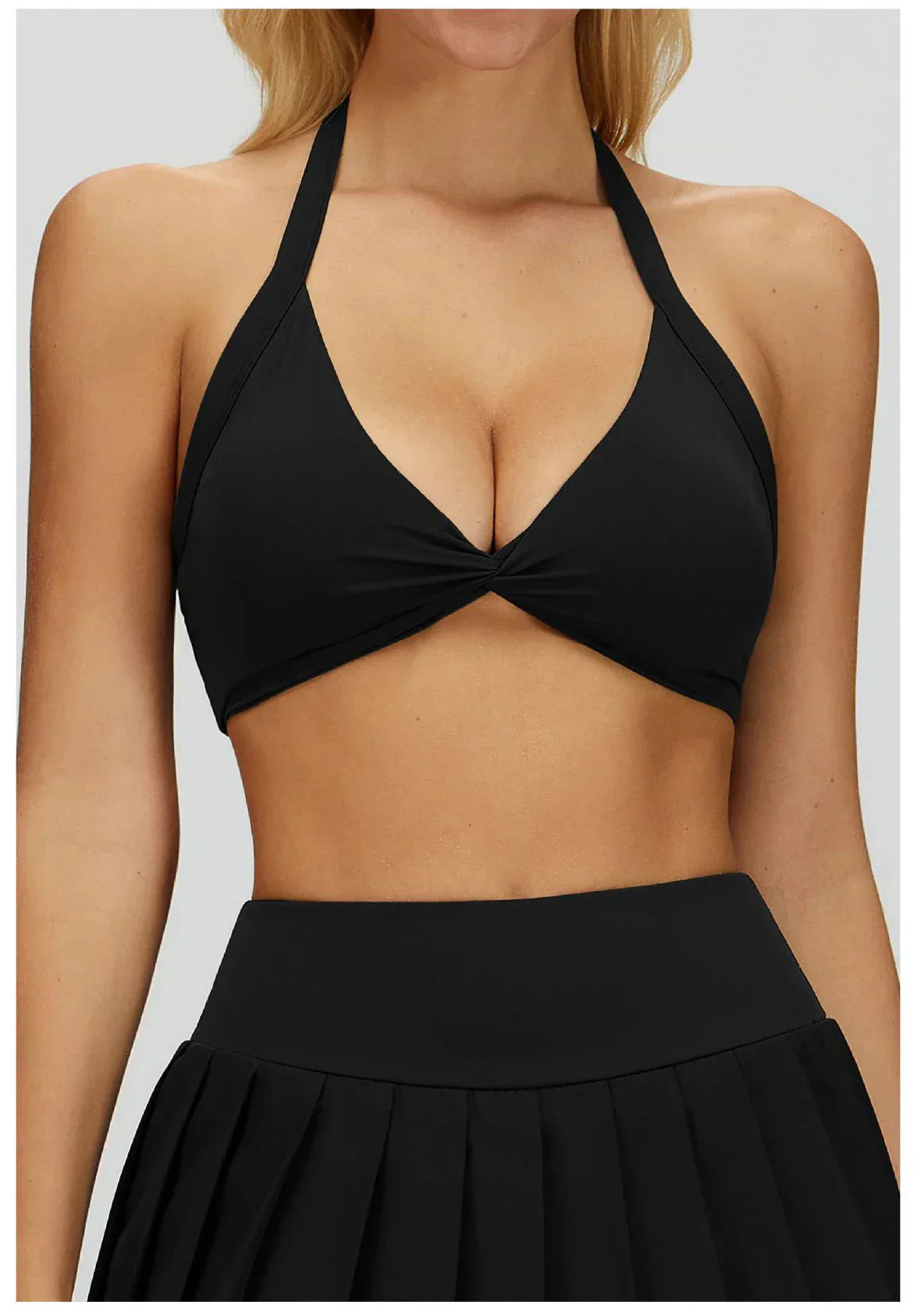 Backless Athletic Sports Bra - Women's Gym Crop Top