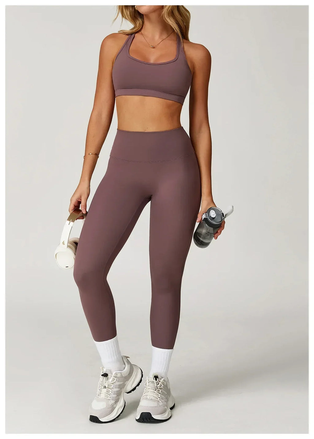 High-Waist Yoga Leggings - Breathable Running Tights