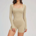 Backless Scrunch Romper - Short-Sleeve Push-Up Bodysuit