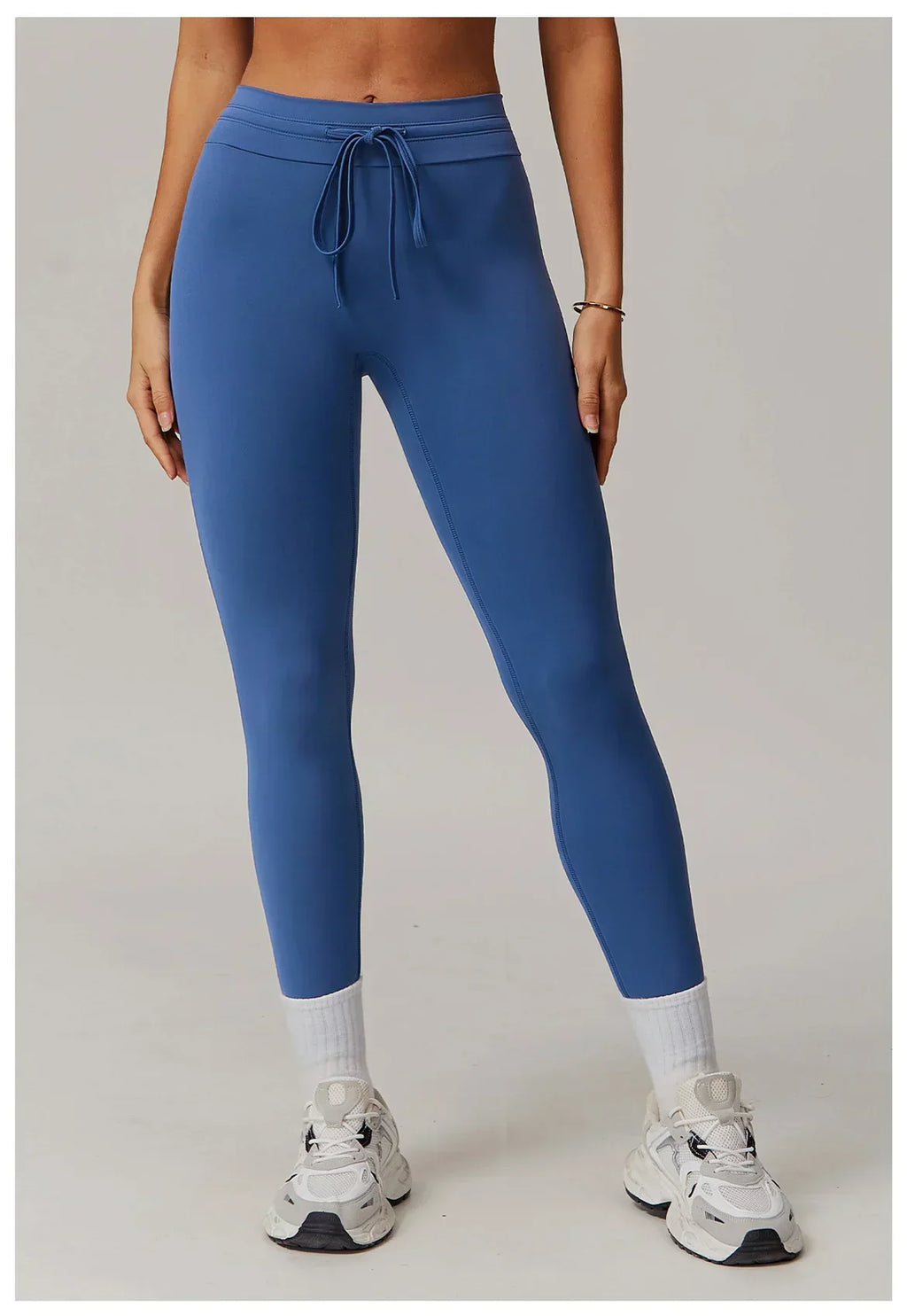 High-Waist Strap Leggings - Push-Up Stretch Gym Tights