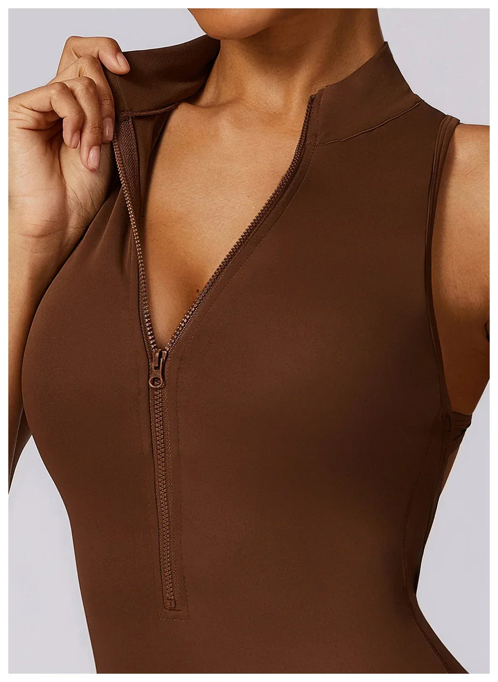 Zip-Front Yoga Jumpsuit - Women's Pilates & Gym Overalls