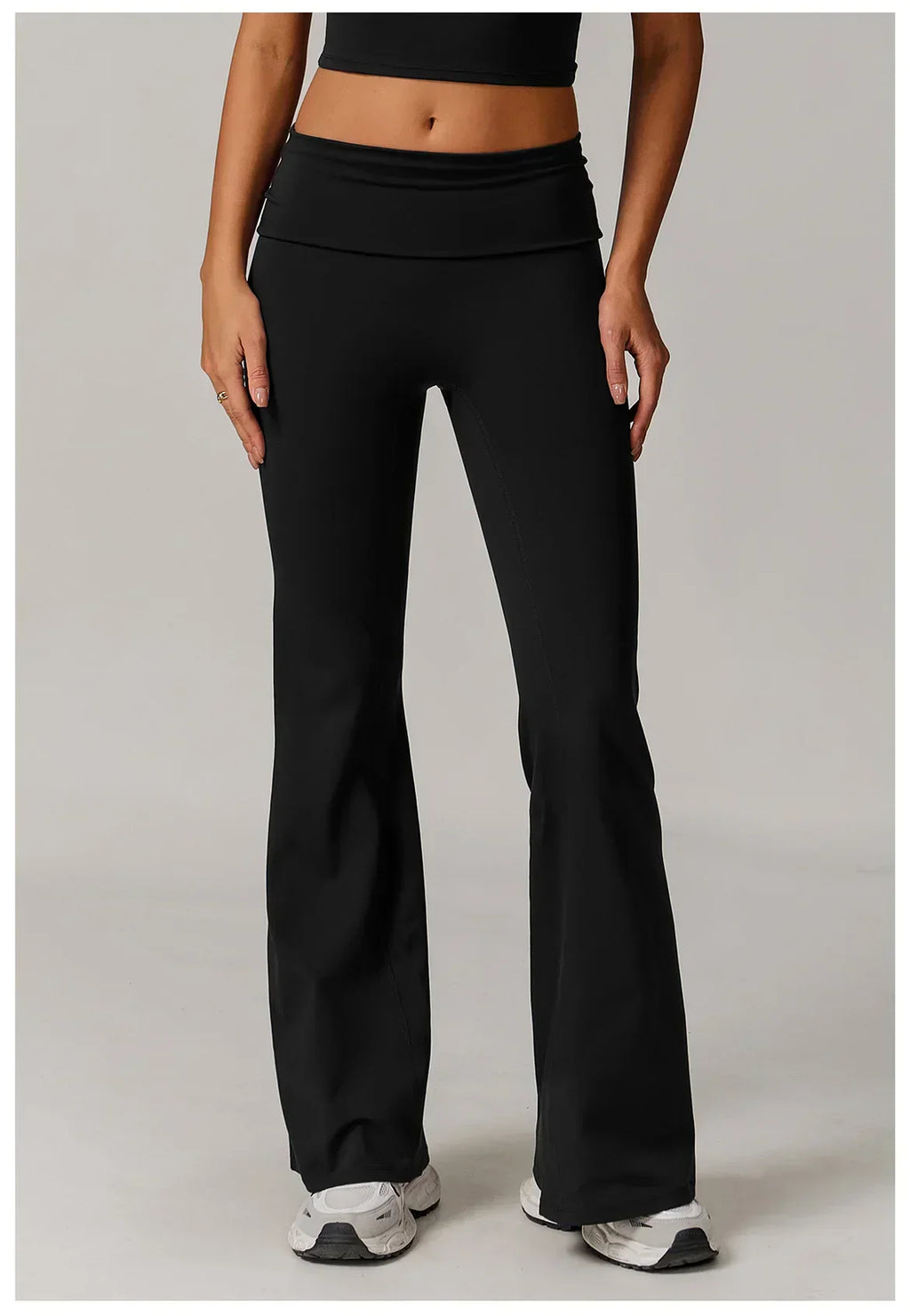 High-Waist Flare Leggings - Tummy-Control Wide-Leg Yoga Pants