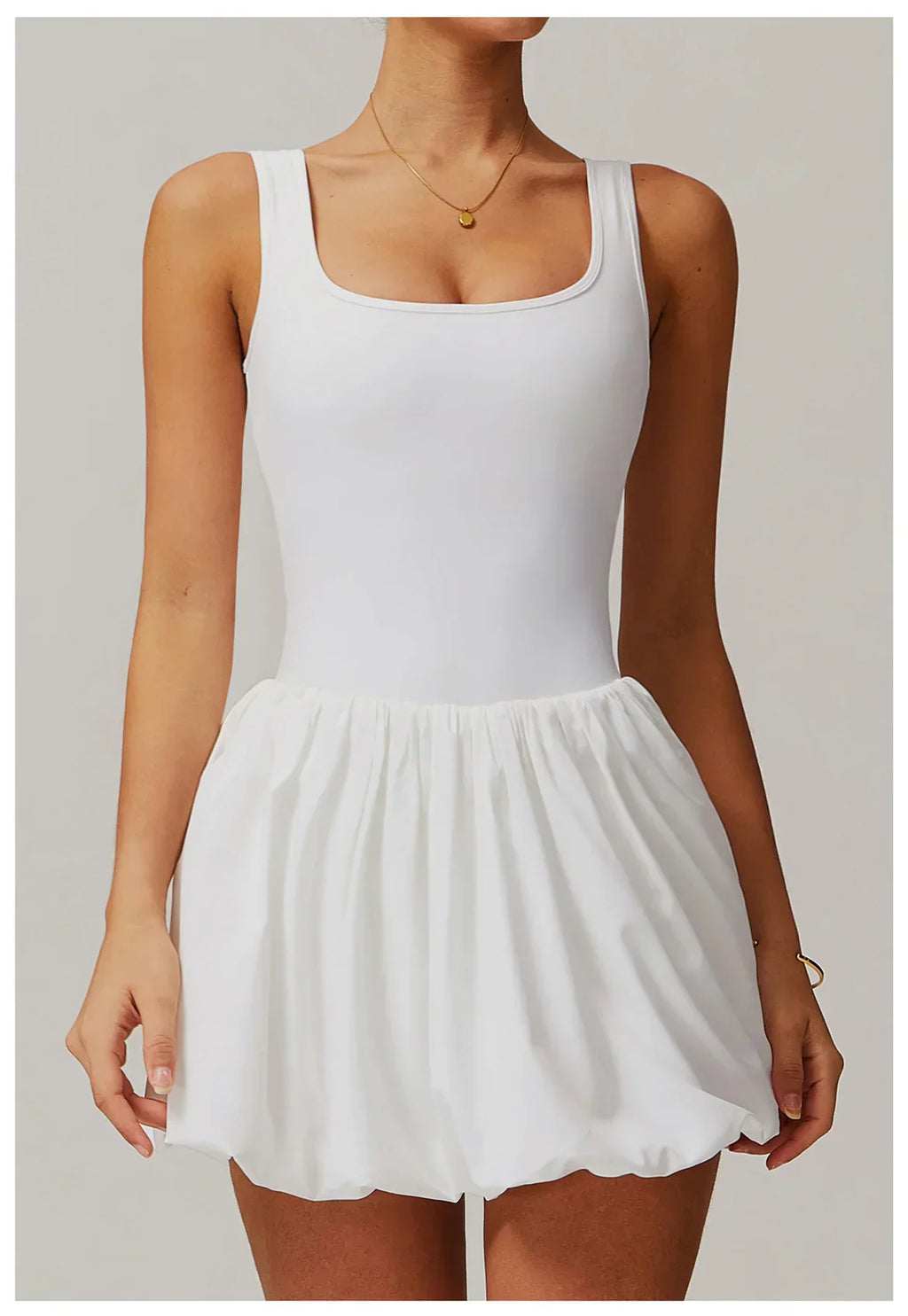 One-Piece Sports Dress Romper - Women's Push-Up Yoga Jumpsuit