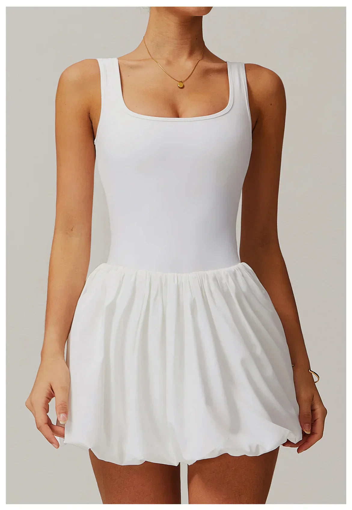 One-Piece Sports Dress Romper - Women's Push-Up Yoga Jumpsuit