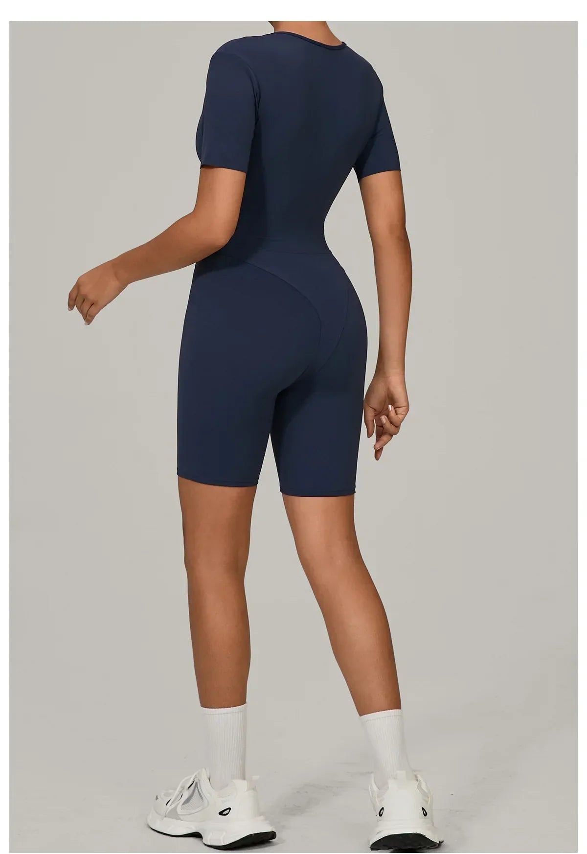 Short Sleeve Summer Romper - Women's Push-Up Yoga Bodysuit