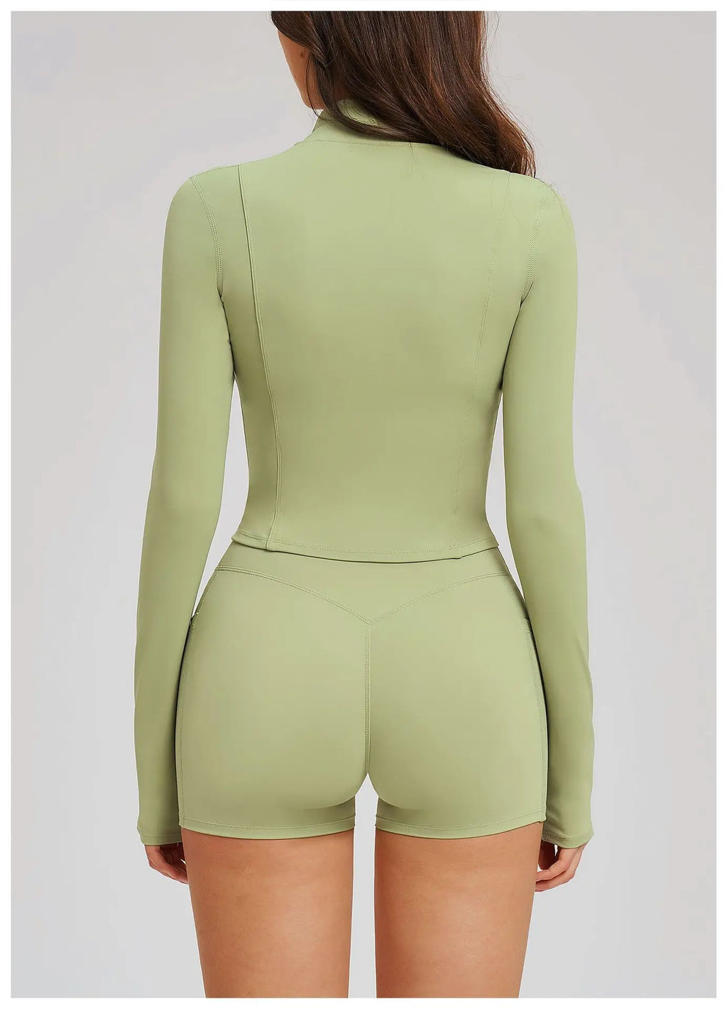 Zip-Up Crop Jacket - Women's Quick-Dry Yoga & Running Top