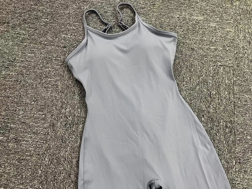 Running Overalls Romper - Women's Gym & Yoga Jumpsuit
