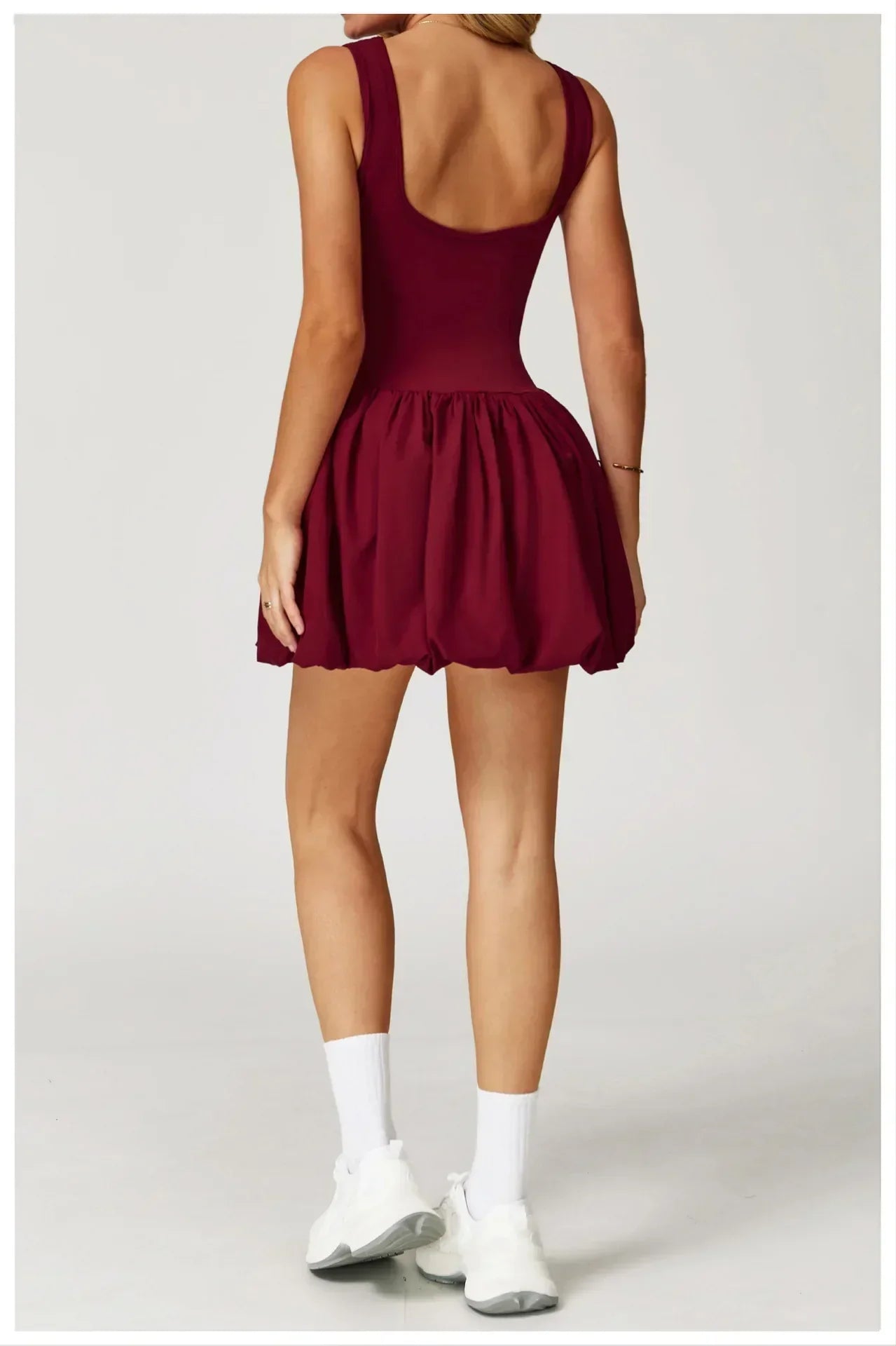 One-Piece Sports Dress Romper - Women's Push-Up Yoga Jumpsuit