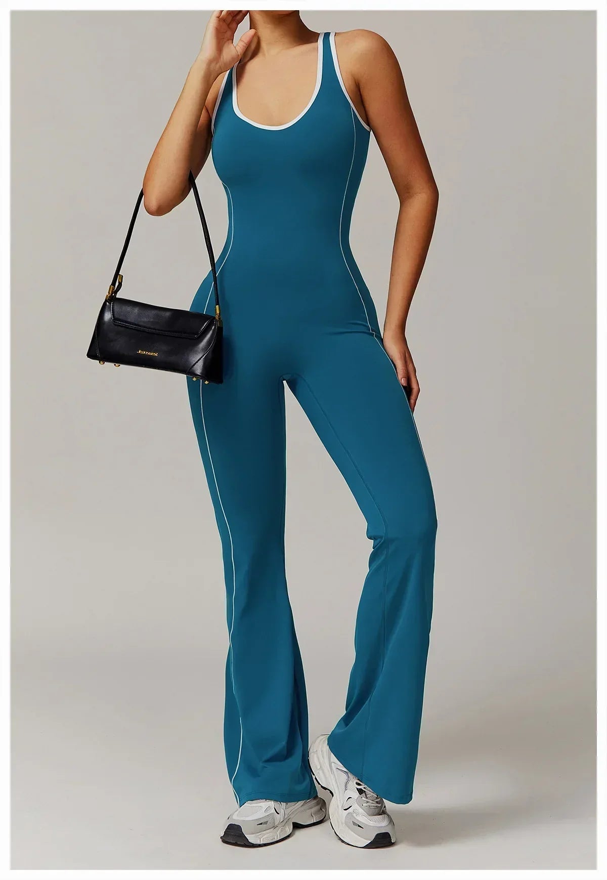 Zip-Up Skort Romper - Women's Gym & Yoga Jumpsuit