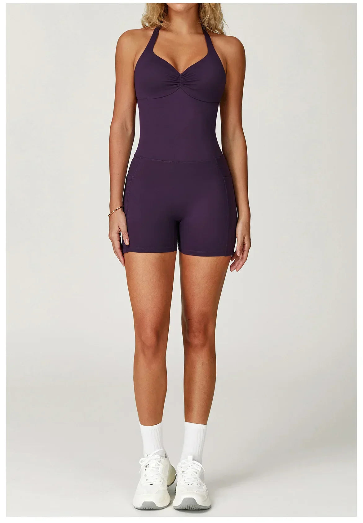 Quick-Dry Push-Up Jumpsuit - Women's Yoga & Gym Bodysuit
