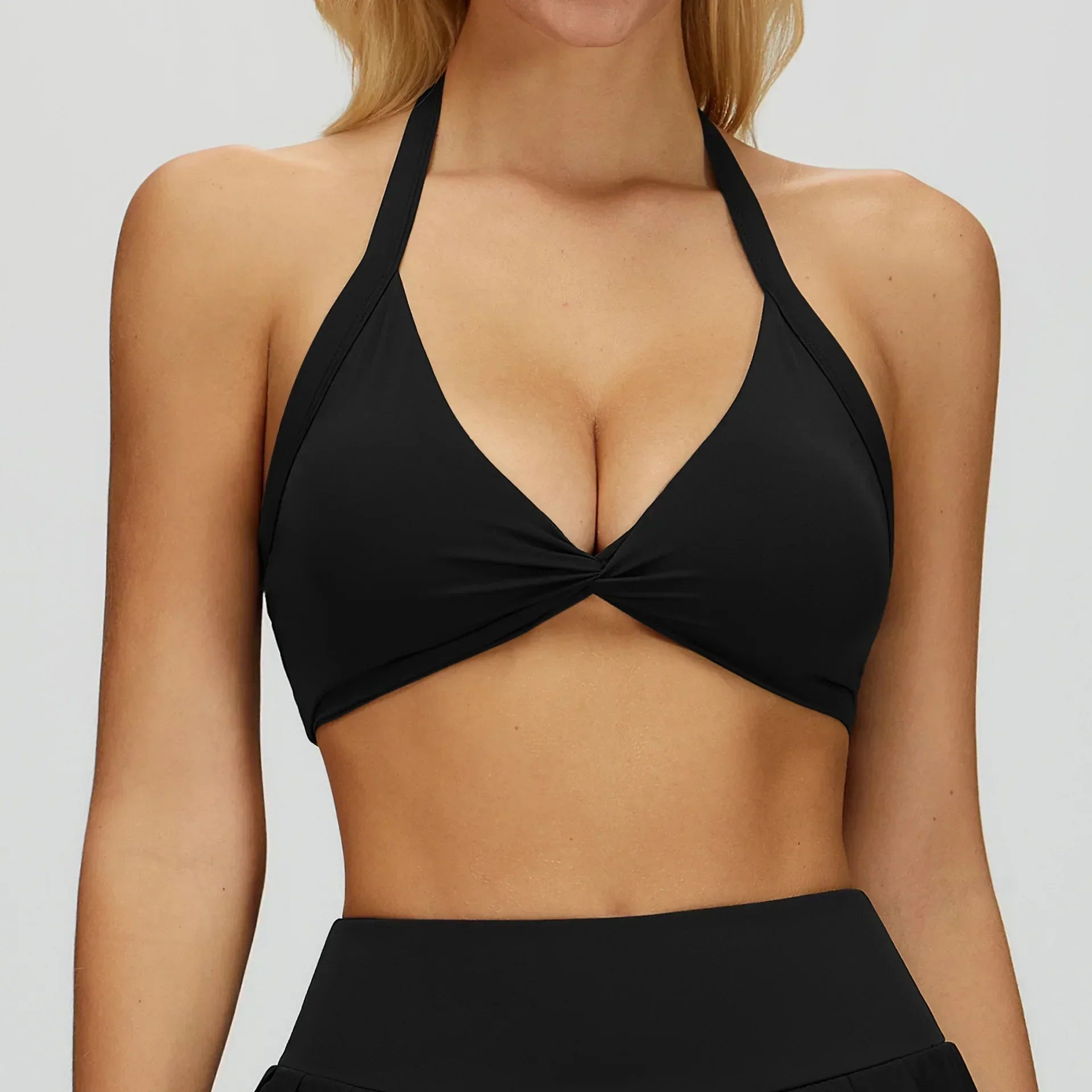 Backless Athletic Sports Bra - Women's Gym Crop Top