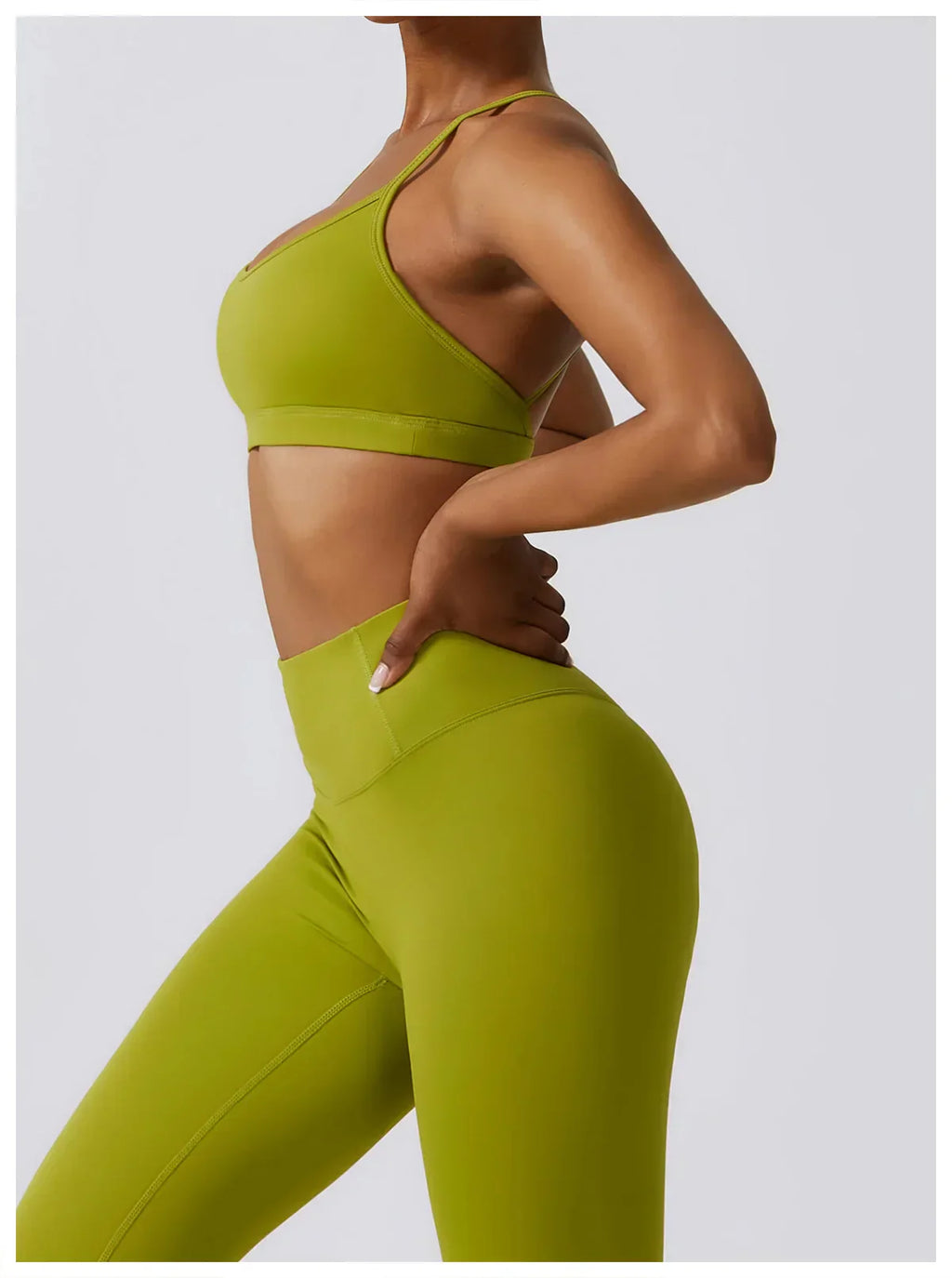 2/3-Piece Activewear Set - Leggings, Bra & Long Sleeve Top