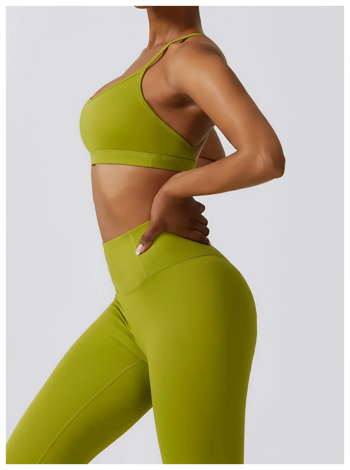 2/3-Piece Activewear Set - Leggings, Bra & Long Sleeve Top