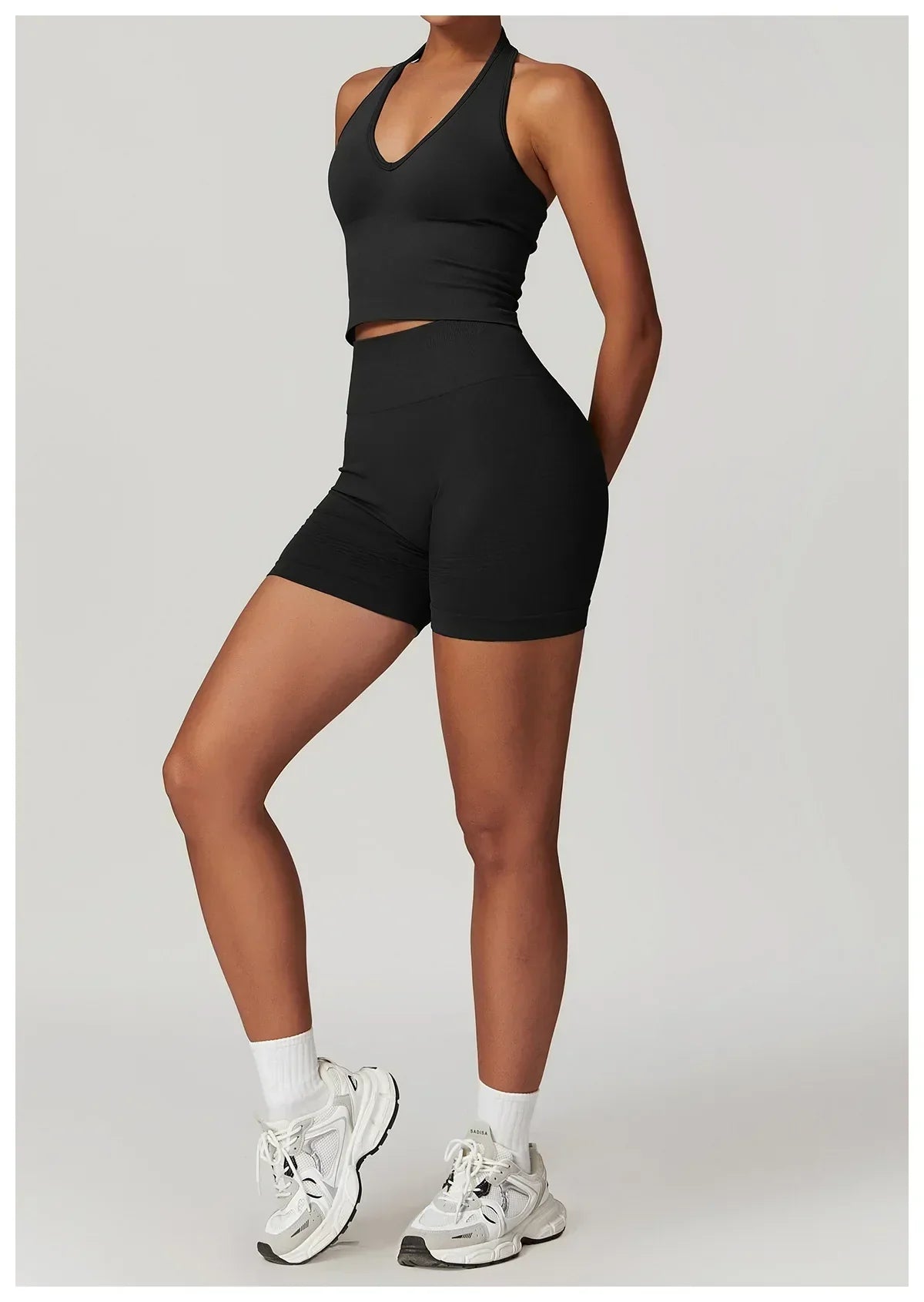 2-Piece Seamless Set - High-Waist Leggings & Top Tracksuit