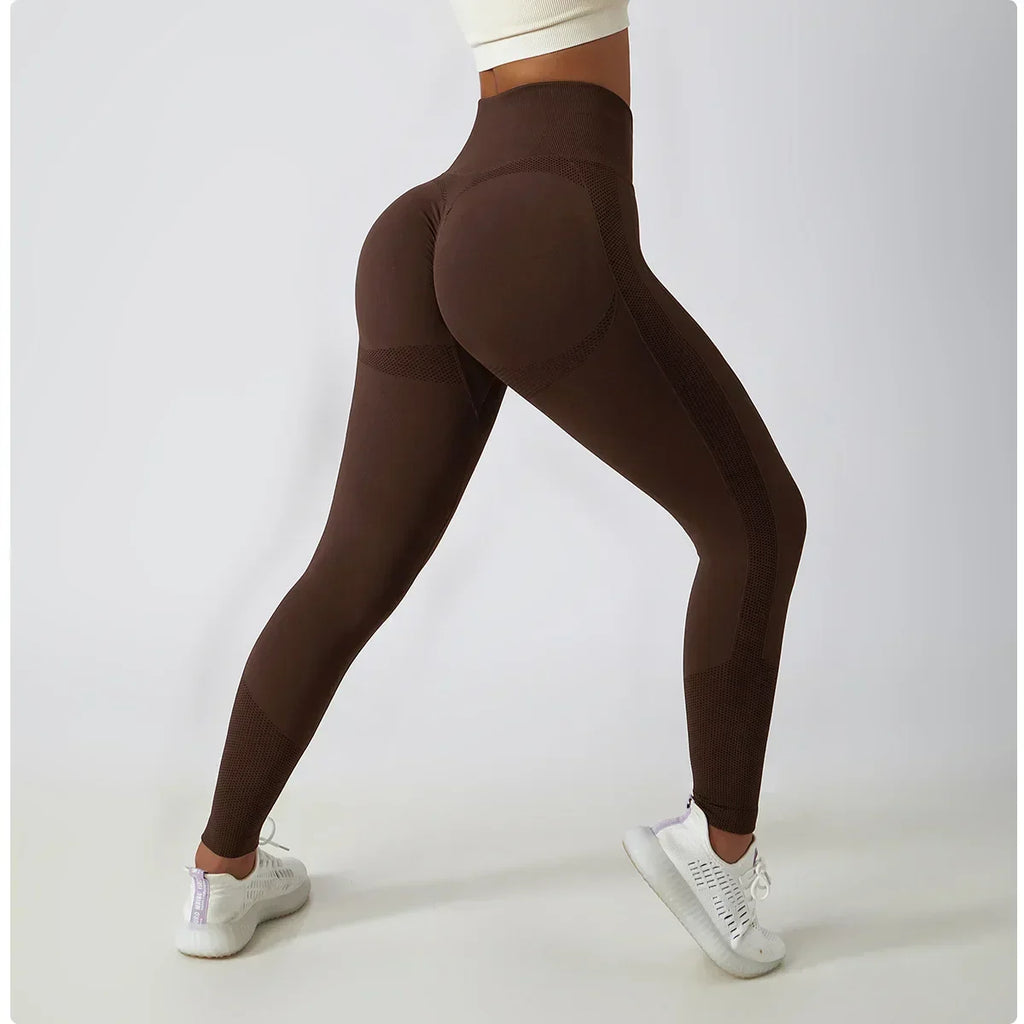 Seamless Scrunch-Butt Leggings - High-Waist Push-Up Yoga Pants