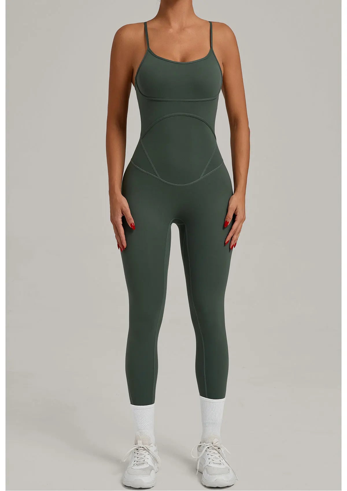 Scrunch Backless Romper - Women's One-Piece Yoga Jumpsuit