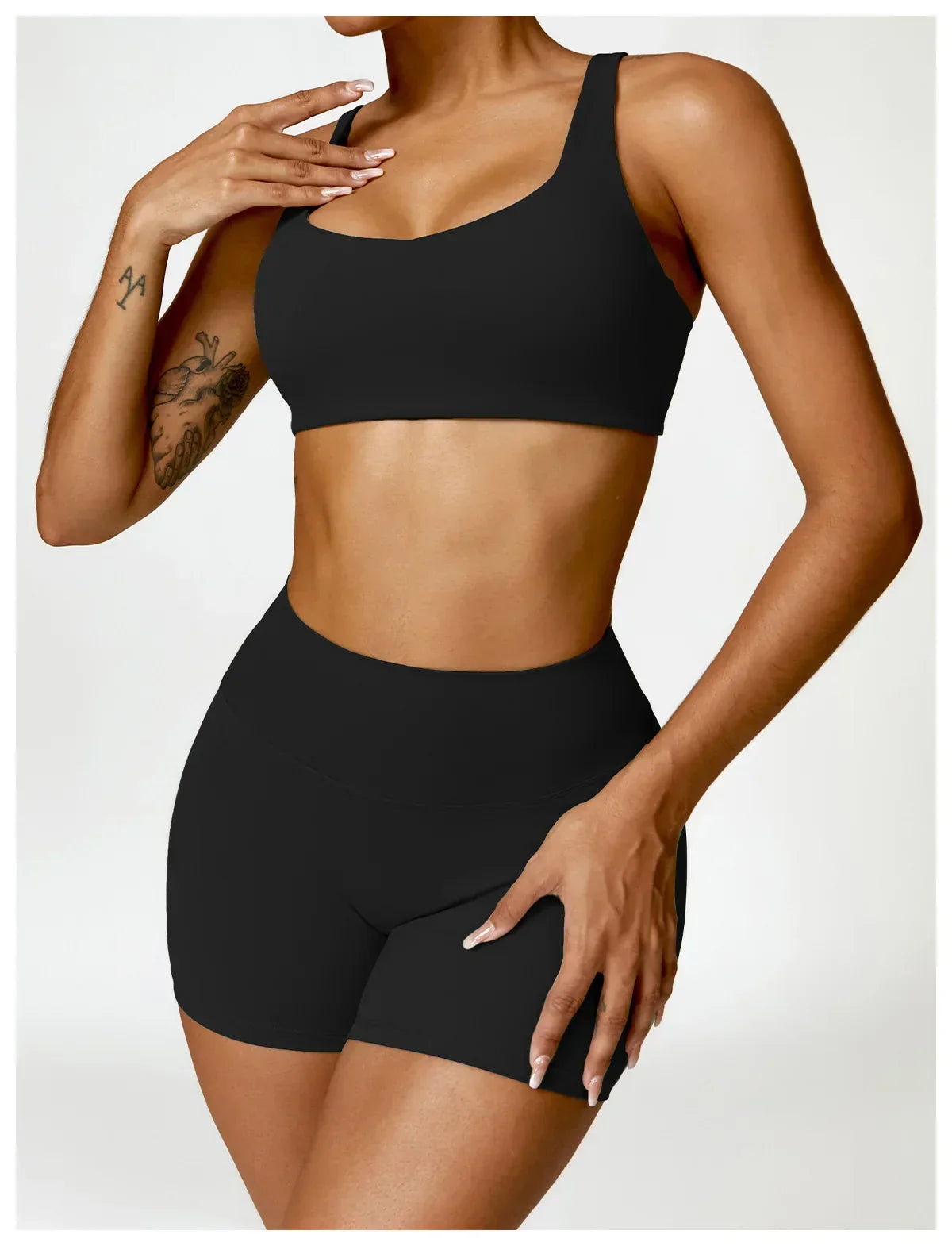 2-Piece Legging & Long Sleeve Set - Women's Yoga Tracksuit