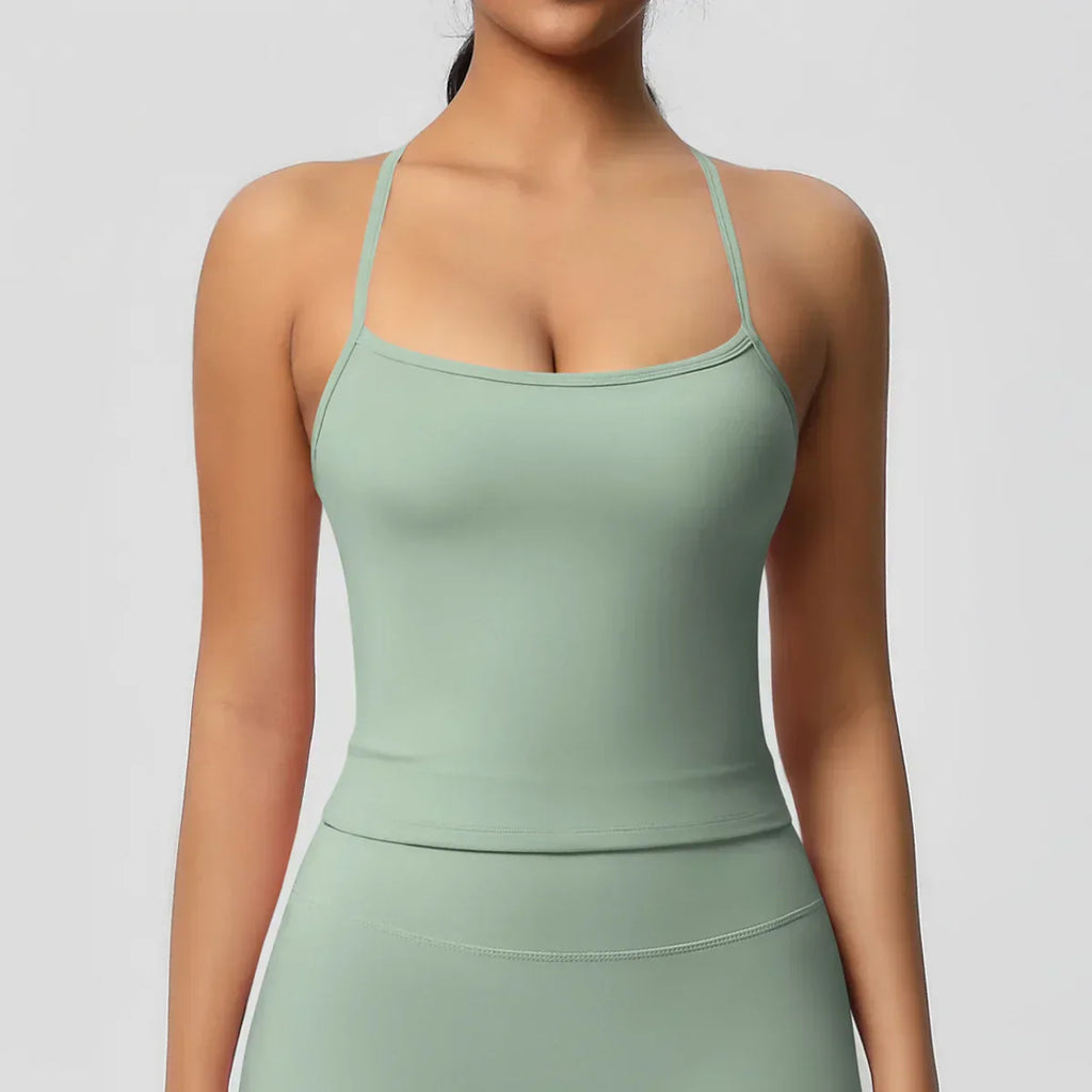 Push-Up Bralette Tank - Women's Training & Running Sports Bra