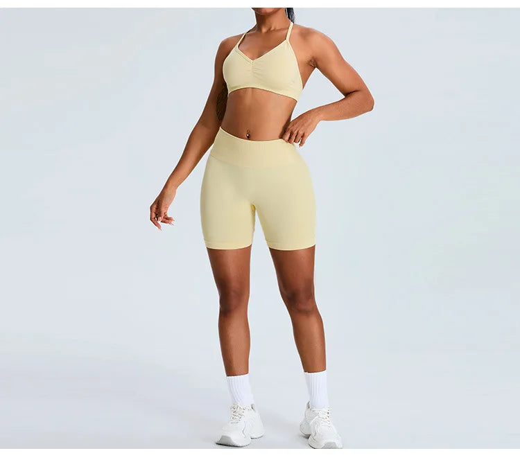 Scrunch Push-Up Sports Bra - Seamless Adjustable-Strap Tank