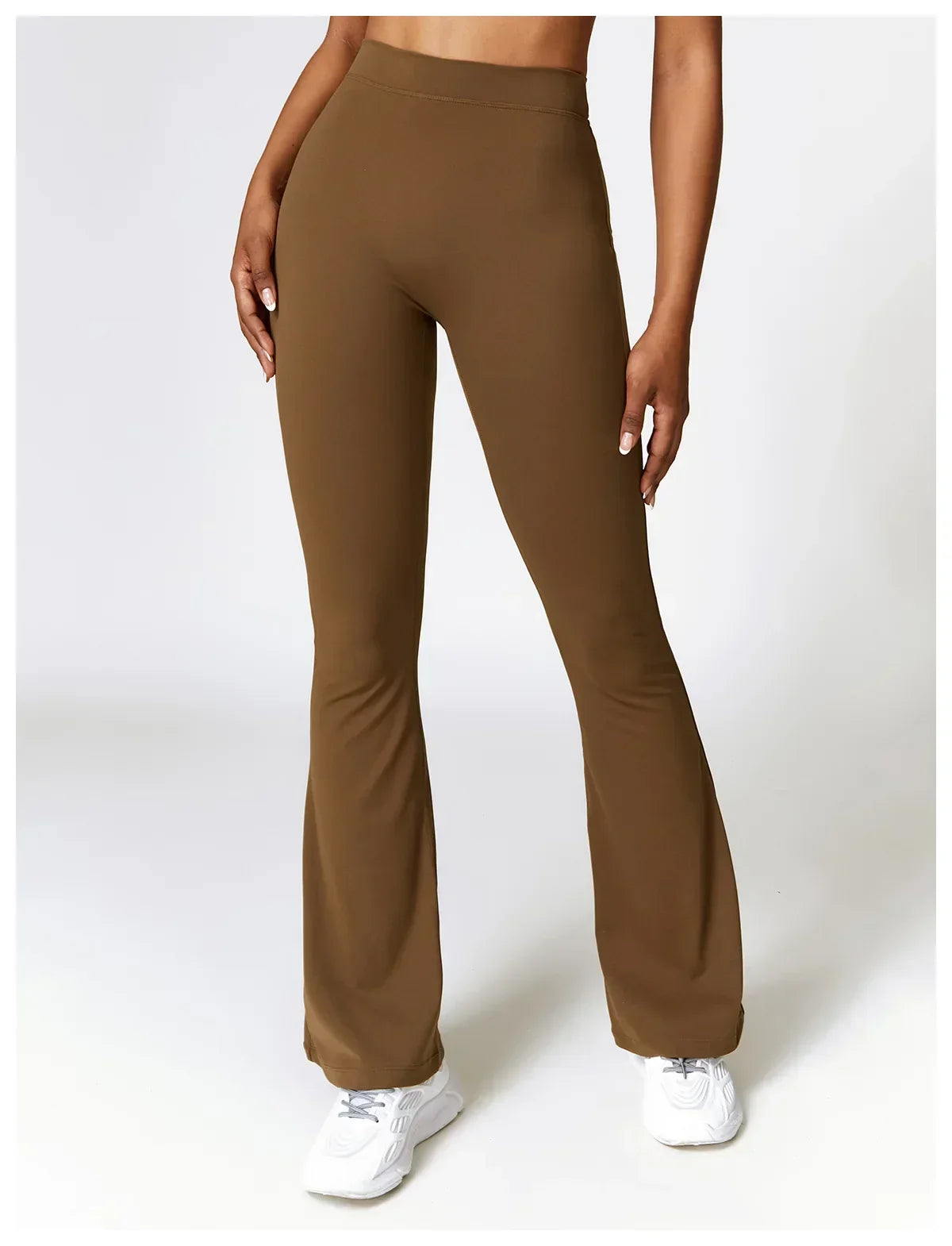 V-Hip Flare Yoga Pants - High-Waist Wide-Leg Leggings