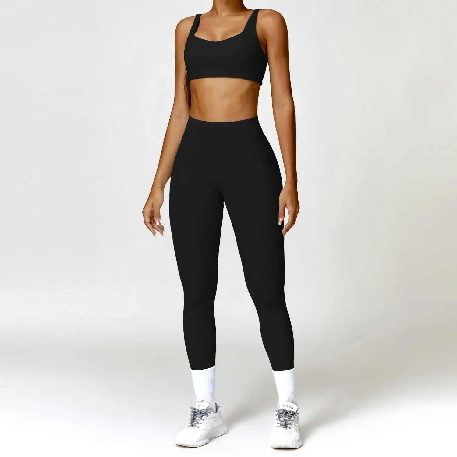 2-Piece Legging & Long Sleeve Set - Women's Yoga Tracksuit