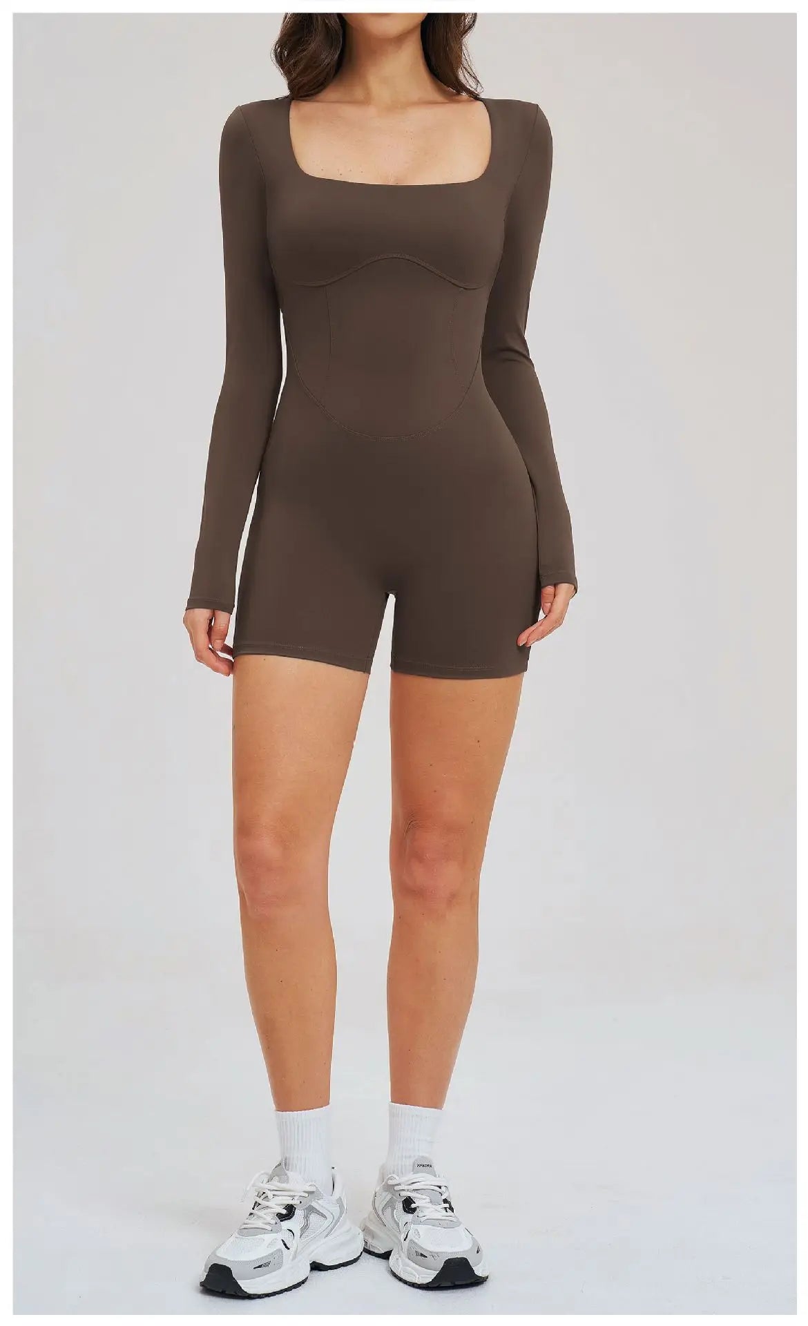 Backless Scrunch Romper - Short-Sleeve Push-Up Bodysuit