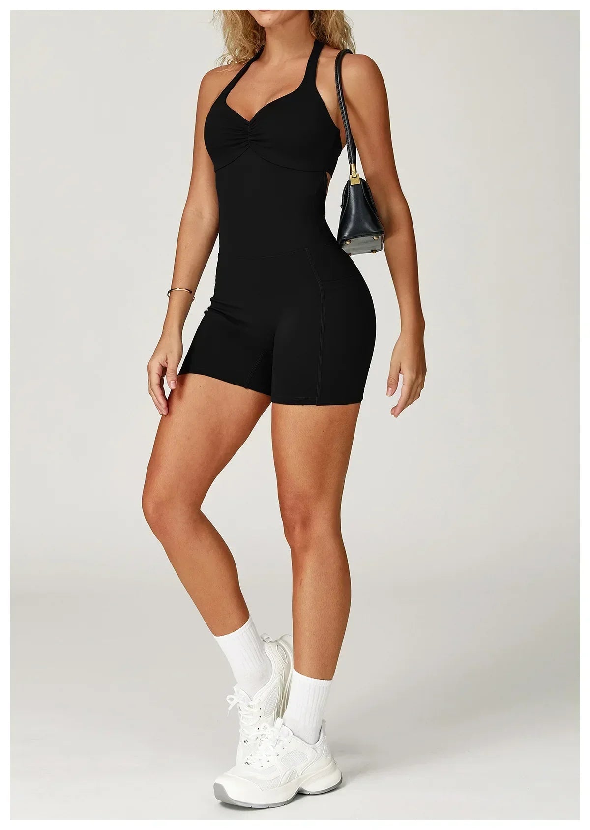 Quick-Dry Push-Up Jumpsuit - Women's Yoga & Gym Bodysuit